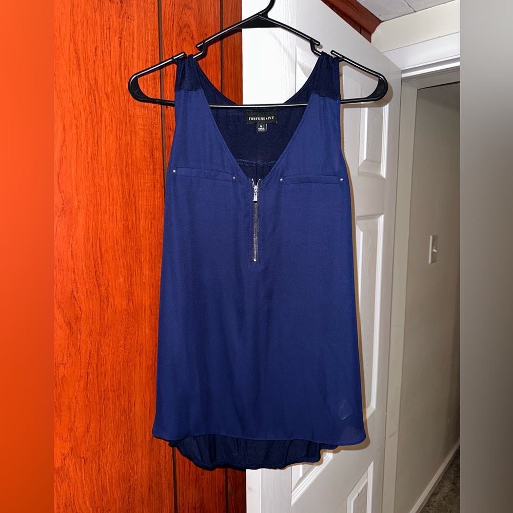 Tank top dress shirt.